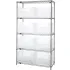 Quantum® Storage Systems Chrome Wire Shelving with Giant Stack Containers