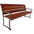Bancs en bois avec dossier et accoudoirs