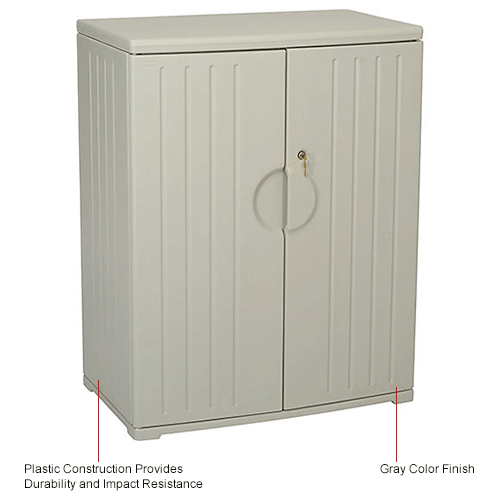 Plastic Plastic Storage 36x22x46 Light Gray 184635GY GLOBALindustrial.ca