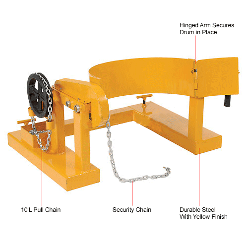 Global Industrial™ Forklift Tilting Drum Dumper, 1500 Lb. Capacity