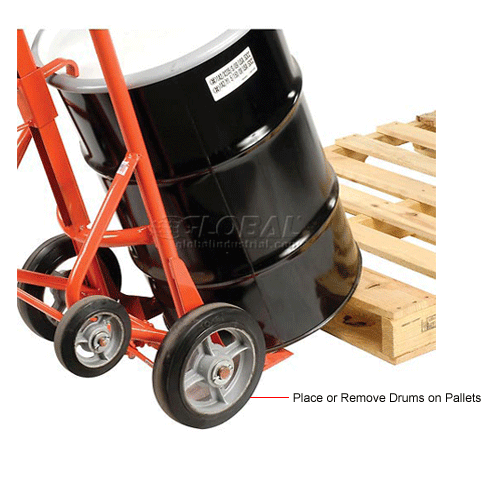 Wesco® Drum Truck 240001 with Four Wheels for 30 & 55 Gallon Steel