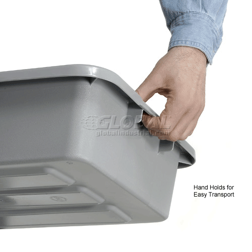 Rubbermaid Commercial - Bus/Utility Box 7.125Gal Gray