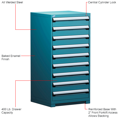 Rousseau Metal Modular Storage Drawer Cabinet 30x27x60 9