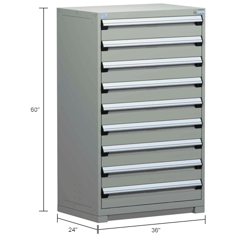 Rousseau Metal Modular Storage Drawer Cabinet 36x24x60 9