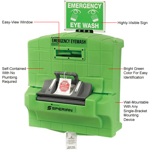 Pure Flow 1000® Emergency Eyewash Station, 7 Gallon Capacity 237680