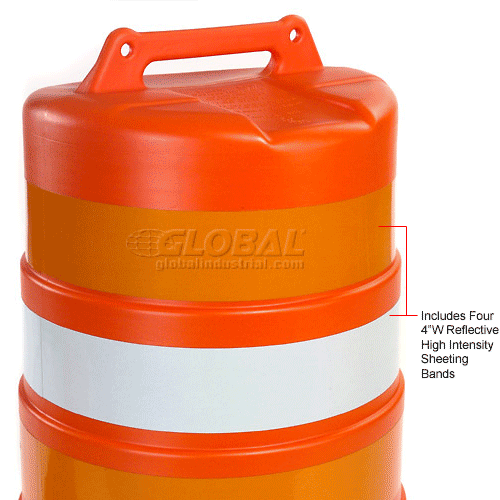 Plastic Safety Drum With High Intensity Sheeting 238247