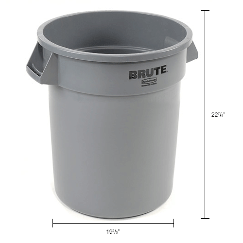 Rubbermaid Brute® 2620 Trash Container 20 Gallon - Gray | 239000GY ...