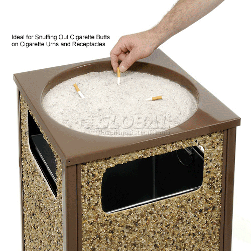 Outdoor Ashtrays Wall Mount Ashtrays White Sand (5) 5 Lb. Bags