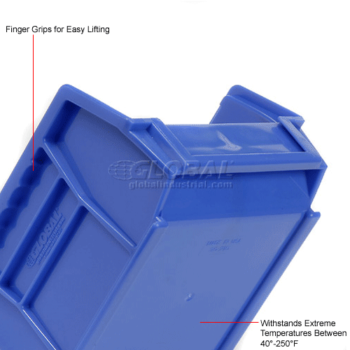 Global Industrial™ Plastic Stack & Hang Bin (24) 5-1/2"x10-7/8x5" & (24 ...