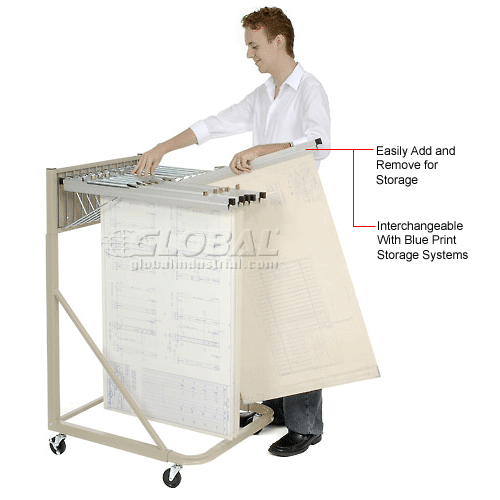 36" Hanging Clamps For Blueprint Storage Rack Set of 6 240172