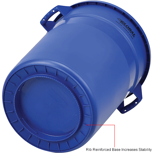 Global Industrial™ Plastic Trash Can 20 Gallon Blue 240458bl Globalindustrialca 