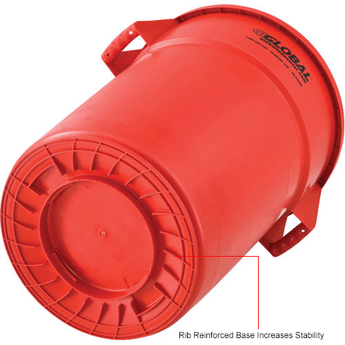 Global Industrial™ Plastic Trash Can 44 Gallon Red 240462rd Globalindustrialca 