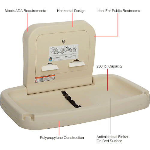 cream changing table