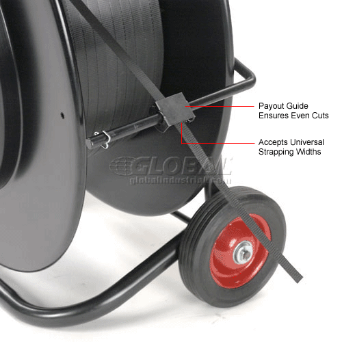 Global Industrial™ Strapping Kit w/ Tensioner, Crimper, Seals & Cart, 1