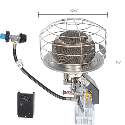 Mr. Heater MH45TK 45,000 BTU Triple Tank Top Heater – Propane, 3 Heat Settings, Tip-Over Safety – Portable Radiant