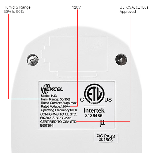 Global Industrial® Plug In Humidifier Control 120V, 15A, Analog 30-90% ...