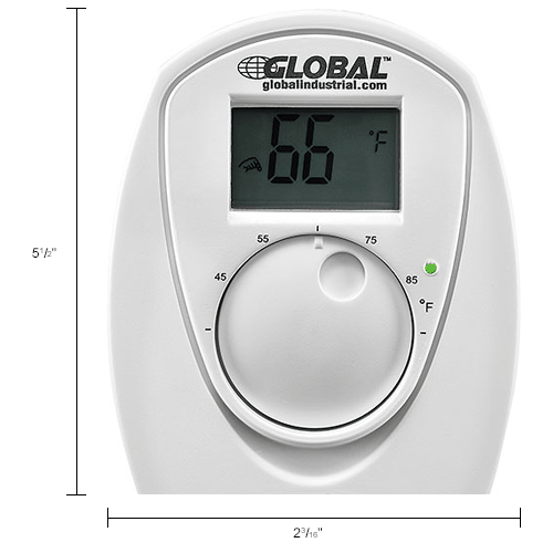Global Industrial® Plug In Thermostat Control For Heat 120V, Analog 40