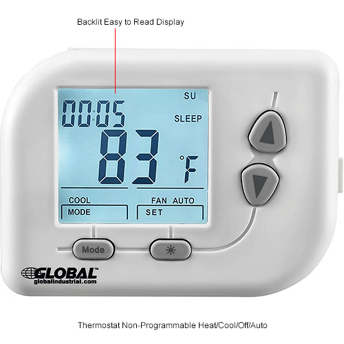 HVAC/R Controls Thermostats Global Industrial™ NonProgrammable