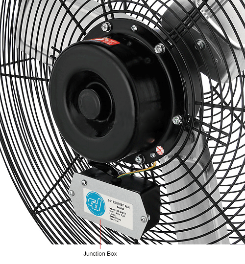 Continental Dynamics® 24" Direct Drive Exhaust Fan, 1 Speed, 7000 CFM