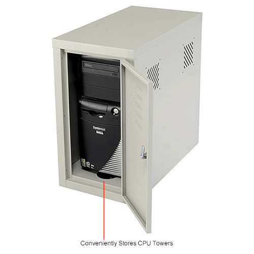 Computer Cpu Cabinet Side Car Gray