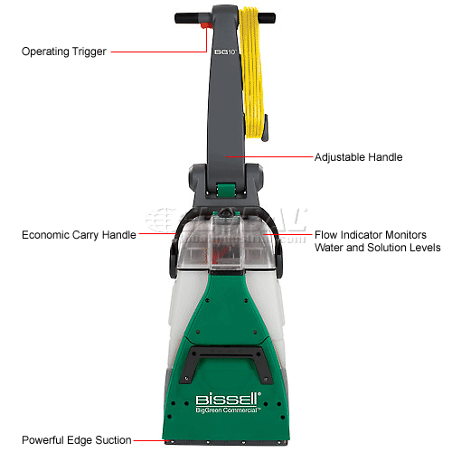 Bissell Big Green Commercial BG10 Upright Deep Cleaner 261498 GLOBALindustrial.ca