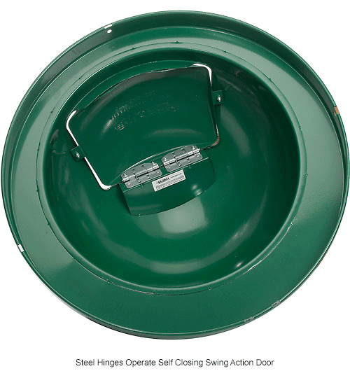 Global Industrial™ Steel Dome Lid For 36 Gallon Trash Can, Green