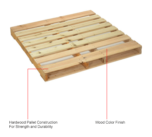 Global Industrial New Hard Wood Pallet 48L X 48W X 4 1 2H 270275   270275IN 1wco 