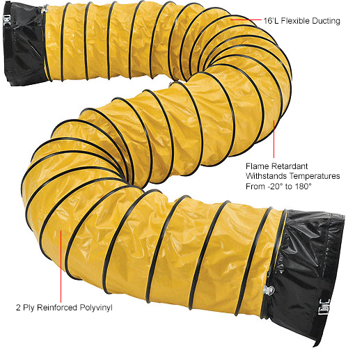 Global Industrial™ 8" Portable Ventilation Fan With 16' Flexible Duct