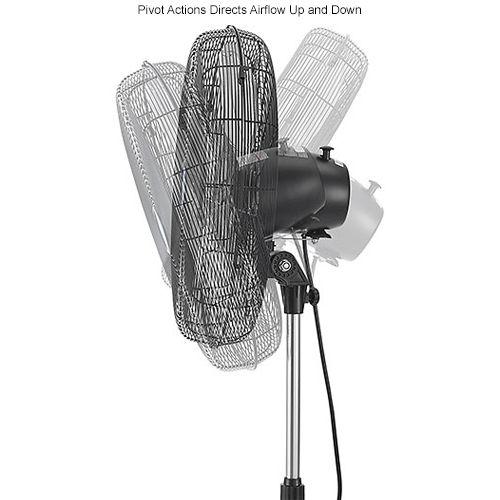 Global Industrial™ 18" Industrial Pedestal Oscillating Fan, 4,550 CFM