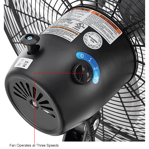 Global Industrial™ 20" Industrial Pedestal Oscillating Fan, 5,250 CFM