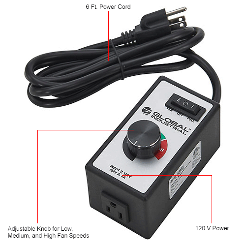 Global Industrial™ Variable Speed Control Switch with 6 ft Plug