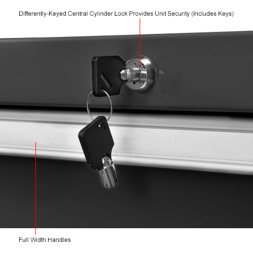 Global Industrial™ Modular Drawer 14 Drawers, w/ Lock, 36"W x