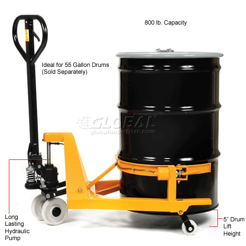 Global Industrial™ Portable Hydraulic Drum Lifting Jack 800 Lb