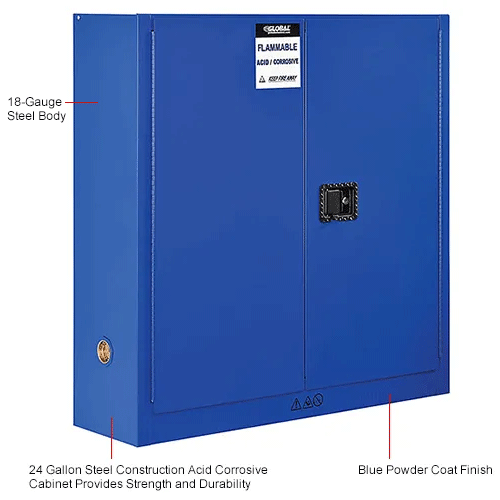 Global Industrial™ Acid Corrosive 24 Gallon Manual Close 43