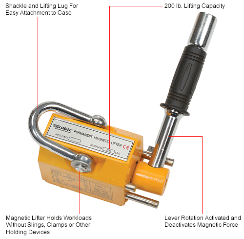 Global Industrial™ Lifting Magnet, 200 lb. Capacity | 316088 ...