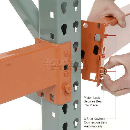 Interlake Mecalux Pallet Rack Teardrop Starter, 96"W x 48"D x 120"H