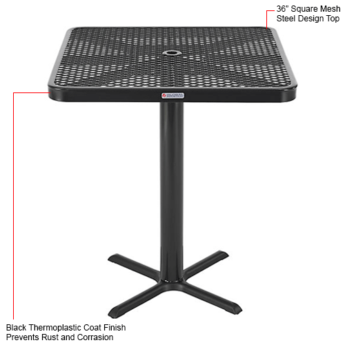 Global Industrial™ 36" Square Bar Height Outdoor Dining Table, 42"H