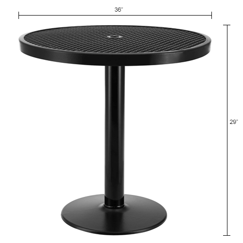 Global Industrial™ Outdoor Dining Set, 36" Round x 36"H Table & 4