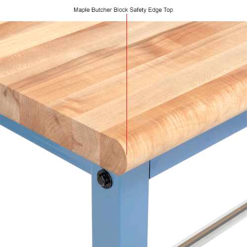 Global Industrial™ Mobile Packing Workbench W/Riser Kit & Power, Maple