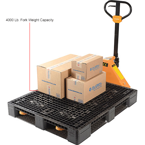 Global Industrial™ Rackable & Stackable Pallet, HDPE, 4Way, 48"x40