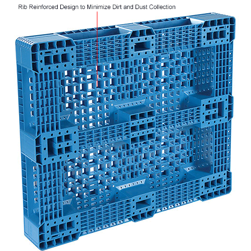 Global Industrial™ Rackable & Stackable Pallet, Poly, 4Way, 48"x40