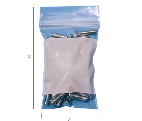 Bags & Sealers | Reclosable Bags | Resealable Poly Bags With Write-On ...