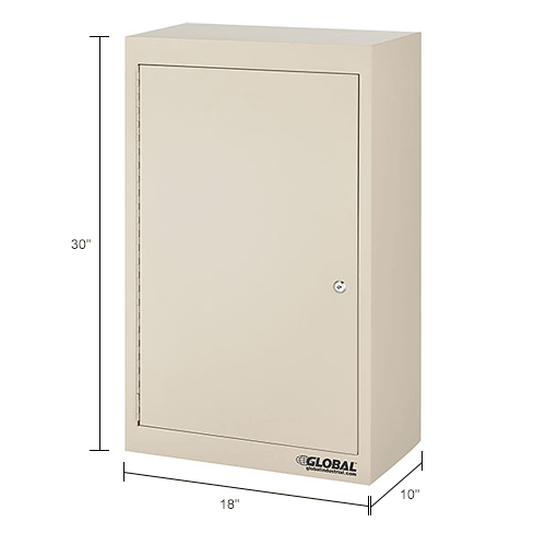 18W x 10D x 30H Large Narcotics Cabinet Beige Double Door/Double Lock 18W x 10D x 30H Large Narcotics Cabinet Beige Double Door/Double Lock