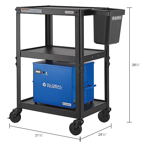 Global Industrial™ Mobile Powered Laptop Cart with 100AH Battery