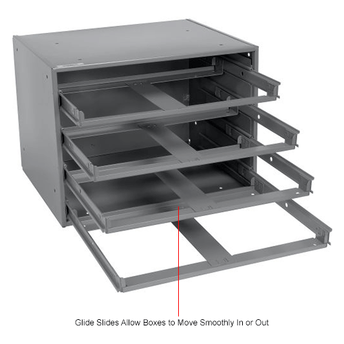 Durham Steel Compartment Box Rack 20 x 15-3/4 x 15 with 4 of 24 ...