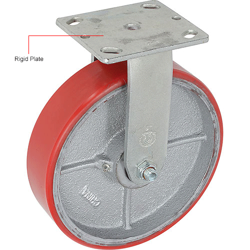 1/¼ Thick 5 Diameter Set of 4 Nexel Polyurethane Wheel Swivel Casters
