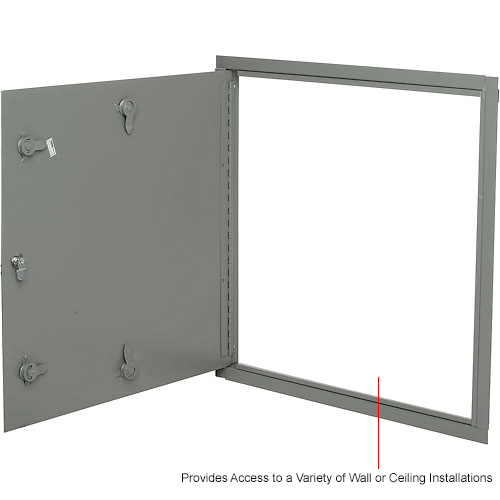 Global Industrial™ Multi Purpose Metal Access Panel, Key Lock, 24"W x 24"H 602332