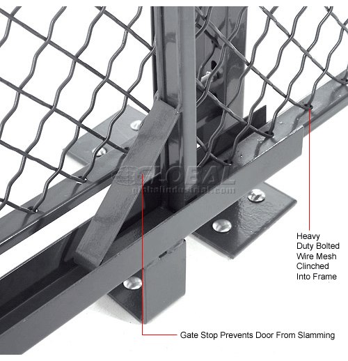 Global Industrial™ Wire Mesh Sliding Gate 8x4 603337