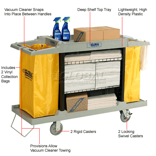 Global Industrial™ Hotel Cart, Housekeeping Cart 603575 GLOBALindustrial.ca