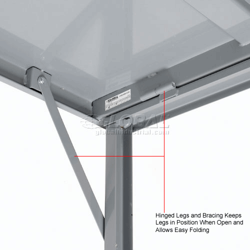 Global Industrial™ Heavy Duty Workbench w/ Hardboard Square Edge Top, 120"W x 34"D, Gray
